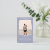 100 xミニマリスト写真ウェディングRSVP詳細オンライン 名刺 (スタンド正面)