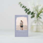 100 xミニマリストPHOTO結婚式招待状詳細 名刺 (スタンド正面)