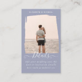 100 xミニマリストPHOTO結婚式招待状詳細 名刺 (正面)