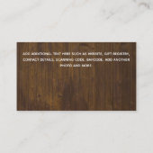 100 x BUDGET写真救日付素朴きウ結婚ッド 名刺 (裏面)