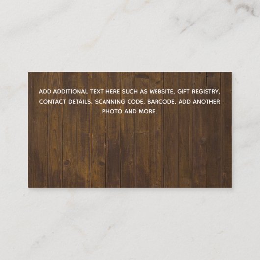 100 x BUDGET写真救日付素朴きウ結婚ッド 名刺 (裏面)