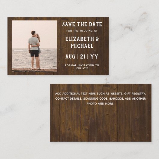 100 x BUDGET写真救日付素朴きウ結婚ッド 名刺 (正面/裏面)