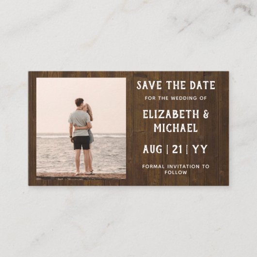 100 x BUDGET写真救日付素朴きウ結婚ッド 名刺 (正面)