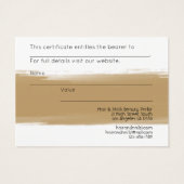 100 x Business LOGOギフト券理容師ショップ (裏面)