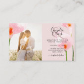 100 x MINIフォトウェディングQRコード詳細 名刺 (正面)