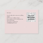 100 x MINIフォトウェディングQRコード詳細 名刺 (裏面)