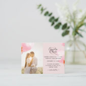 100 x MINIフォトウェディングQRコード詳細 名刺 (スタンド正面)