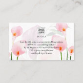 100 x MINI Calla Lilyの日結婚付救QRコード 名刺 (裏面)