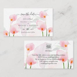 100 x MINI Calla Lilyの日結婚付救QRコード 名刺