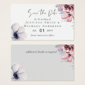 100 x Navy Blue Coralフローラスクリプト日付の保存 (正面&裏面)