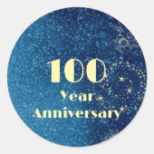 100 Year Anniversary Bond & Seal Sparkling Blue  ラウンドシール (正面)