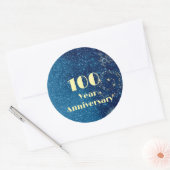 100 Year Anniversary Bond & Seal Sparkling Blue  ラウンドシール (封筒)