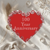 100 Year Anniversary Milestone Romantic Modern  ハートシール