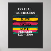 100 year celebration black history month 2026 ポスター (正面)