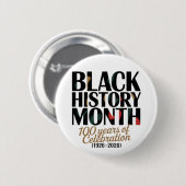 100 year celebration black history month 2026 缶バッジ (正面&裏面)