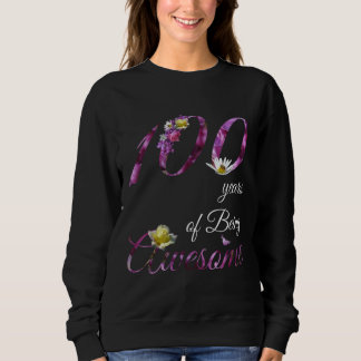100 Year Old Awesome Floral 1921 100th Birthday スウェットシャツ
