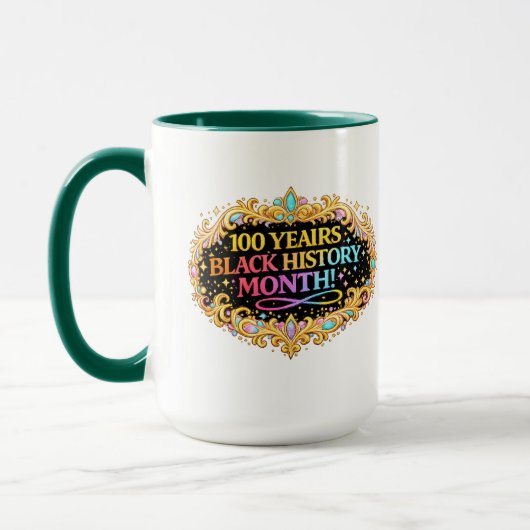 100 Years Black History Combo Mug マグカップ (左)