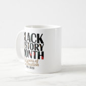 100 years celebration black history month 2026 コーヒーマグカップ (正面左)