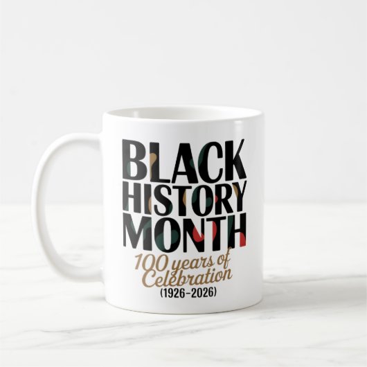 100 years celebration black history month 2026 コーヒーマグカップ (左)