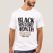 100 years celebration black history month 2026 tシャツ (正面)