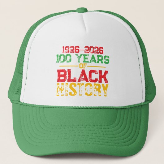 100 Years of Black History Typography キャップ (正面)