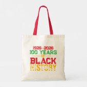 100 Years of Black History Typography トートバッグ (裏面)