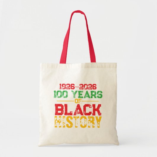 100 Years of Black History Typography トートバッグ (正面)