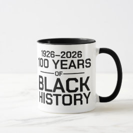100 Years of Black History Typography マグカップ