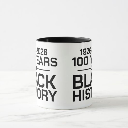 100 Years of Black History Typography マグカップ (中央)