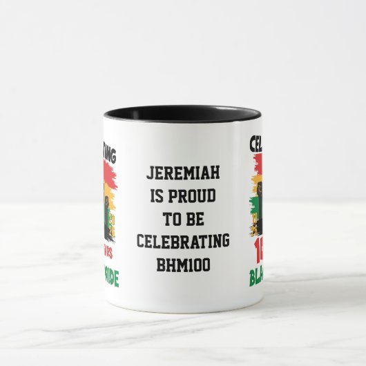 100 Years Souvenir Centennial Black History Month マグカップ (中央)