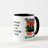 100 Years Souvenir Centennial Black History Month マグカップ (正面右)