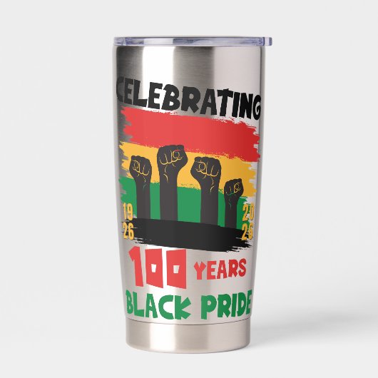 100 Years Souvenir Centennial Black History Month 保温保冷タンブラー (左面)