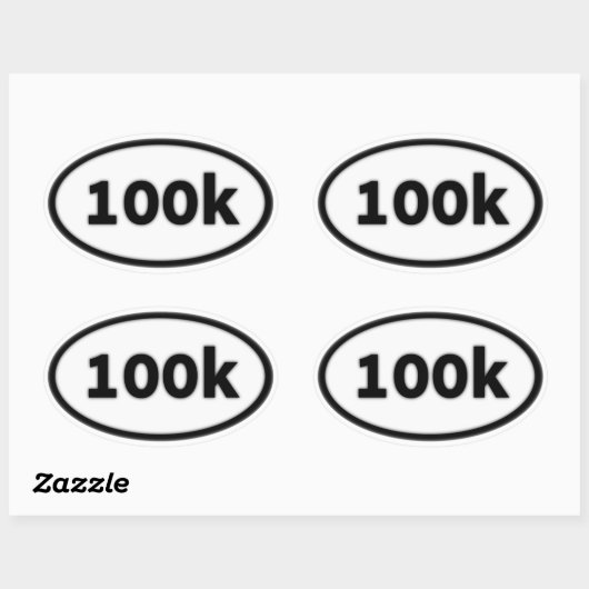 100k 楕円形シール (シート)