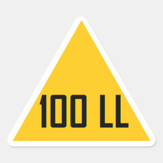 100LL燃料タンク標識 三角形シール