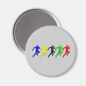 100m 200m 400m 800mランナ走ーズ走 マグネット (正面/裏面)