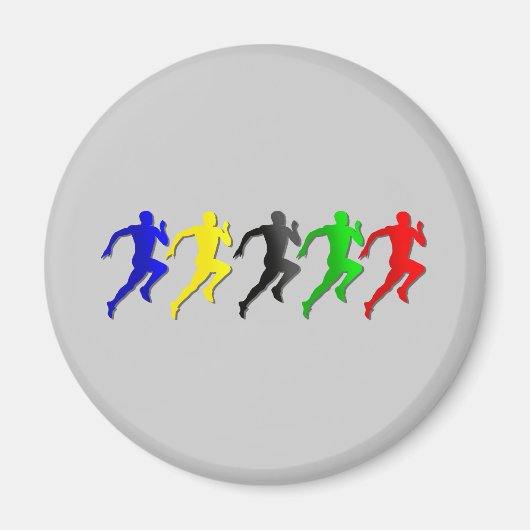 100m 200m 400m 800mランナ走ーズ走 マグネット (正面)