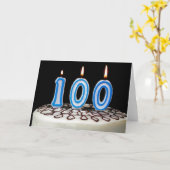 100thお誕生日ケーキ カード (黄色い花)