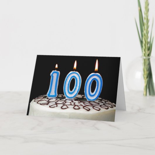 100thお誕生日ケーキ カード (正面)