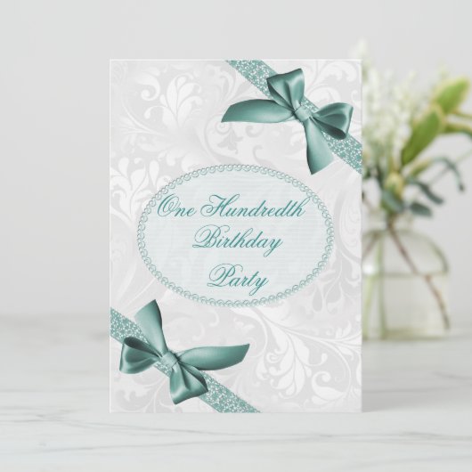 100thダマスク織および弓誕生会 招待状 (スタンド正面)