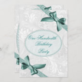 100thダマスク織および弓誕生会 招待状 (正面/裏面)