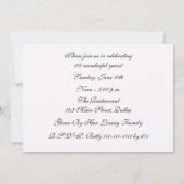 100thバースデーパーティーの招待ゴージャスなフローラ 招待状 (裏面)