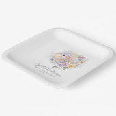 100thバースデーパーティーウォーターカラーフローラカスタム ペーパープレート (傾斜あり)