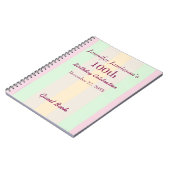 100thバースデーパーティーゲストブックパステルノート ノートブック (左側)