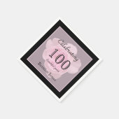 100thバースデーパーティーバラ紙ナプキンス スタンダードカクテルナプキン (角)