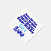 100thバースデーパーティーパーソナライズされた紙ナプキンス スタンダードカクテルナプキン (角)