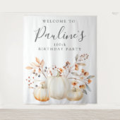 100thバースデーパーティー秋パンプキン離れ タペストリー (正面)