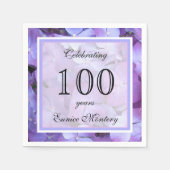 100thバースデーパーティー紙ナプキンス スタンダードカクテルナプキン (正面)