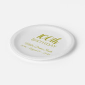 100thバースデーパーティー紙プレート パーソナライズされた ペーパープレート (アングル)