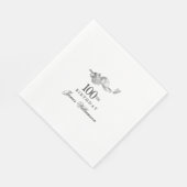 100thパーソナライズされたバースデーパーティーゴルフテーマ スタンダードランチョンナプキン (角)