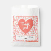 100th乱数パターンコーラル/ホワイト フェイバーバッグ (正面)